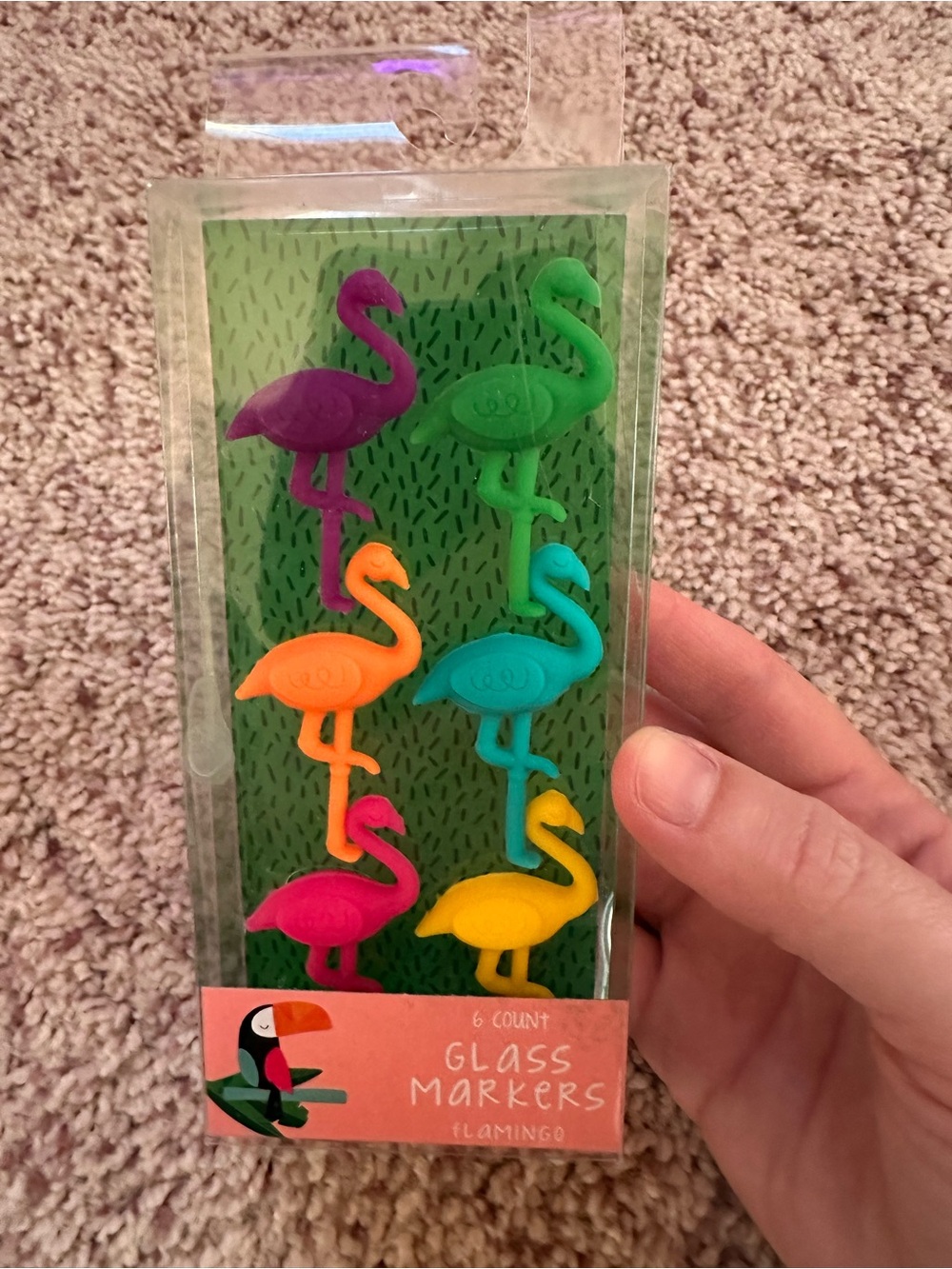 Flamingo Glass Markers
